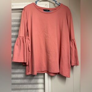 Lauren Ralph Lauren Coral Bell Sleeve Top